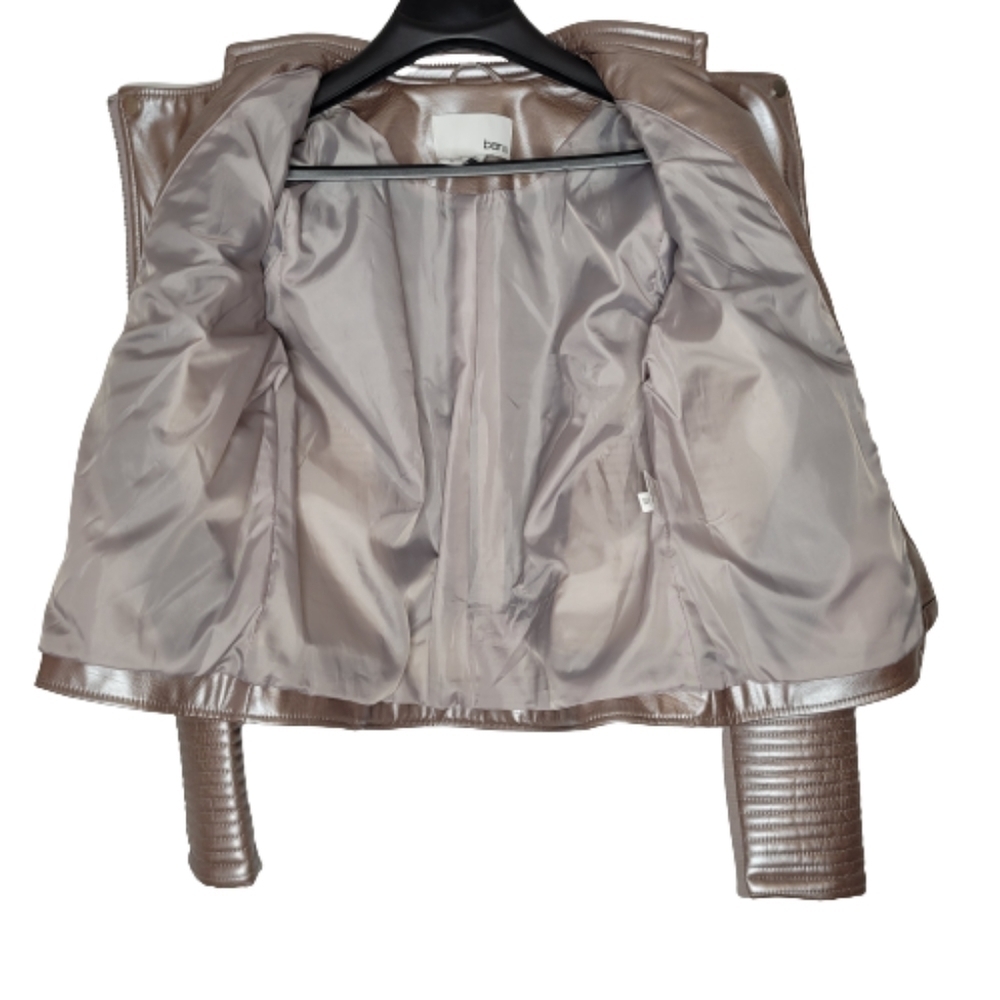 Bar III Rose Gold Quilted Moto Jacket - Picture 5 of 16